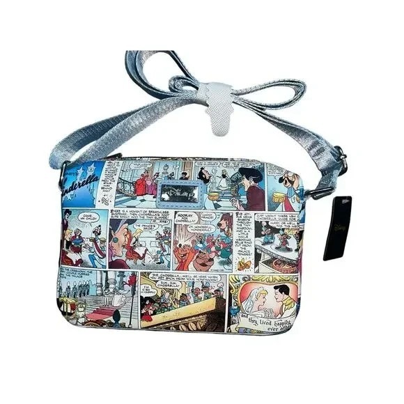 Disney Cinderella Comic Crossbody Bag Disney World Fantasy Land Princess Blue - Picture 2 of 2